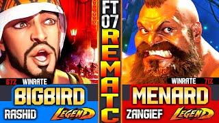 SF6 Rematch MenaRD Zangief Vs Rashid BigBird ▰ High Level