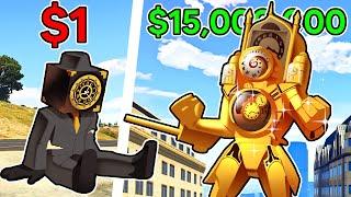 $1 VS $15000000 CLOCKMAN In GTA 5