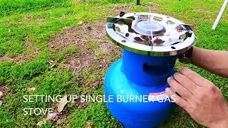 How to set up single burner gas cooker