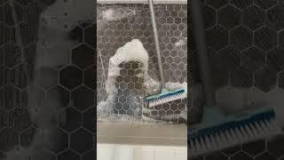 SCRUBBING SOUNDS WHILE CLEANING SHOWER ASMR