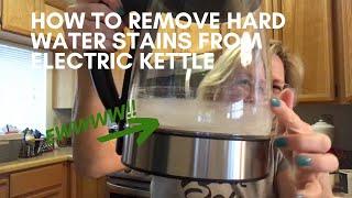 How to remove white hard water stains or film from kettle