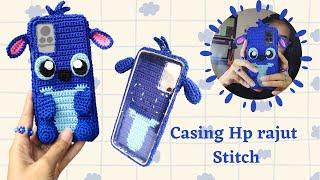 Casing Hp rajut karakter Stitch  how to crochet phone case