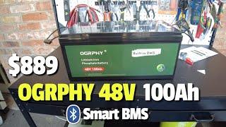 OGRPHY 48V 100Ah Budget Friendly Bluetooth LiFeP04 Battery