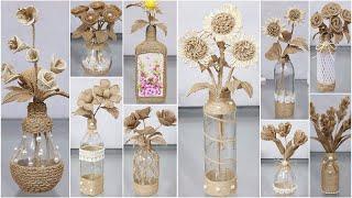 10 Best Jute Flower Vase Craft Ideas Easy From Waste Material