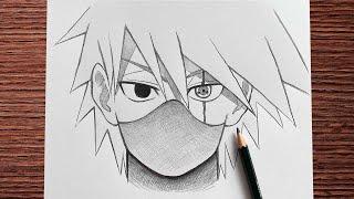 How to draw Kakashi  Easy anime sketch