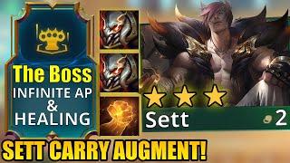 SETT THE BOSS CARRY AUGMENT IS INSANE  Teamfight Tactics Set 9 Ranked