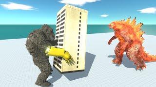 Upgrade Kong vs All Kaiju  The Skyscraper Weapon Clash - Animal Revolt Battle Simulator