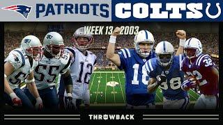 The Game That Started the BradyManning Rivalry Patriots vs. Colts 2003 Week 13