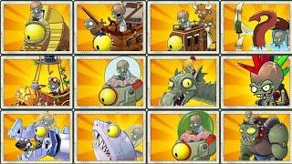 Plants vs Zombies 2 MOD MAX PLANTS MASTERY POWER UP vs ALL ZOMBOT