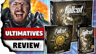 Ultimatives FALLOUT Brettspiel Review Erweiterungen Neu Kalifornien und Atomare Allianz BrettMan