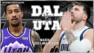 Dallas Mavericks vs Utah Jazz Full Game Highlights  Mar 25  2024 NBA Season