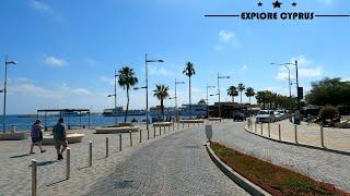 DRIVING from PAPHOS CITY to PAPHOS WATERFRONT in CYPRUS 4K 60fps