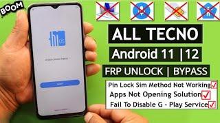 2023 All Tecno Android 11  12 Frp Bypass  Unlock Google Ac - Apps Not Opening Solution Without PC