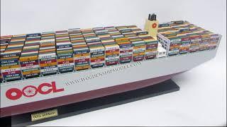OOCL GERMANY CONTAINER SHIP MODEL 100 CM - HANDICRAFTS MODEL FROM GIA NHIEN CO. LTD - VIETNAM