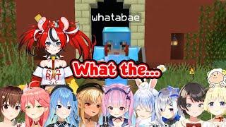 Hololive Everyones Reaction to Hakos Baelzs Minecraft name Whatabae English Sub