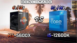 Ryzen 5 5600X vs Intel i5 12600K Benchmark  Test in 8 Games