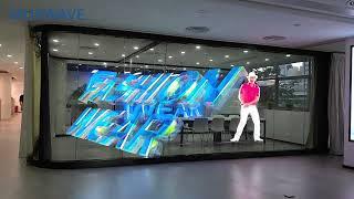 Muxwave Holographic Transparent Led Screen 3D Led Display Video Wall Digital Sign Signage for Window