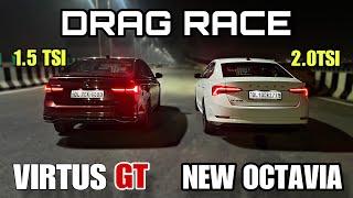 NEW SKODA OCTAVIA VS VIRTUS GT DRAG RACE 