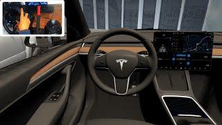 City Car Driving - Tesla Model 3 Fast Driving  Logitech g29 gameplay