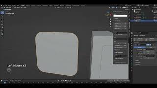 Как округлить края плоскости через bevel в Blender