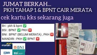 Cair pkh bank mandiri bni bri dan bsi serentak cek saldo kks sekarang pkh tahap 1 dan bpnt