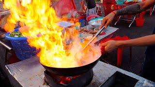 Amazing Performance  Master of Super-Speed Street Wok Cooking  Cambodian Street food