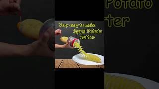 DIY POTATO CUTTER  How to make spiral potato cutter  DIY spring potato machine at home  SHORTS