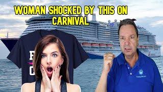 WOMAN DEMANDS CARNIVAL DO SOMETHING  RIGHT NOW BECAUSE SHES OFFENDED