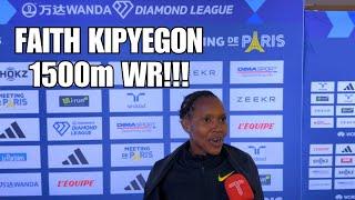 1500M WORLD RECORD Faith Kipyegon SMASHES the WR with 349.04  Paris Diamond League