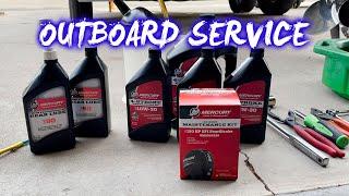 MERCURY OUTBOARD 150 ANNUAL SERVICE  HOW TO