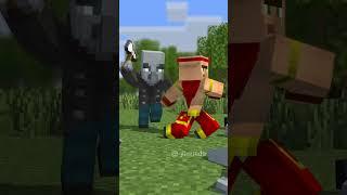 マイクラ拳の達人∼Kung fu Villager∼　草原 minacraft Animation　#shorts #マイクラ #minecraft