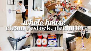 NEW CLEAN WITH ME ORGANIZE RESTOCK + RESET  CLEANING MOTIVATION