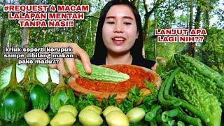 MUKBANG JENGKOL RAW PARE Eggplant LONG BEAN WITHOUT RICE RAW LALAPAN SAMBAL TERASI#lalapan