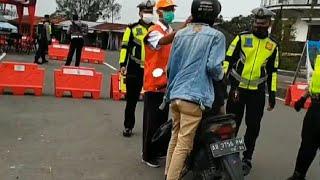 Pos penyekatan mudik lebaran Jatim - Jateng. Checkpoint Cemorosewu - Magetan 