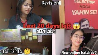 Last 20 days left for Neet 2024 test series question practice study vlog neet2024 #pw