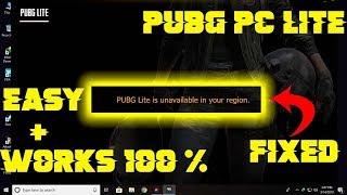 UNAVAILABLE IN YOUR REGION   EASY FIX WORKS 100000 %   PUBG PC LITE 