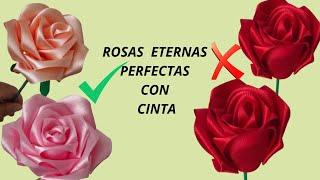 tutorial de rosas eternascomo hacer rosas con cinta 