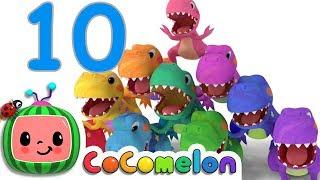 Dinosaurs T-Rex Number Song  CoComelon Nursery Rhymes & Kids Songs