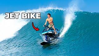 We Tried A JET POWERED Bike In BIG Waves