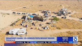 Over 100 homeless people removed from Palmdale encampment 