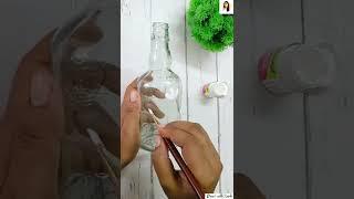 Bottle painting DIY #shorts #bottleart #youtubeshorts #diy