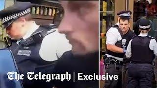 Leicester Square stabbing Moment suspect arrested  Exclusive footage