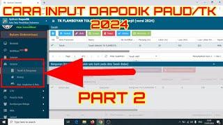 CARA MENGISI SARPRAS  CARA MENGISI DAPODIK TKPAUD 2024 PART 2