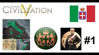 Lets Play CIV V G&K as Umberto I of Italy Episode One Rome is Built in a Year
