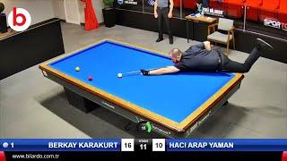 BERKAY KARAKURT vs HACI ARAP YAMAN  3 BANT BİLARDO 1.LİG PLAY-OFF 1.TUR  2023 ANKARA  billiards