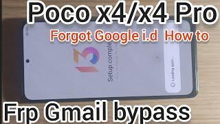 Poco x4 pro Frp lock Bypass in 2023 without PcPoco x4 android 12 Gmail lock bypass #pocox4pro5g