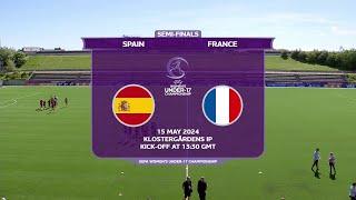 Womens U-17 Euro 2024. Semi-final. Spain vs France