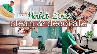 CLEAN & DECORATE WITH ME Erste Herbstdeko + Makeup ausmisten