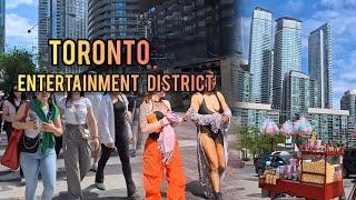 Toronto Downtown Walking Tour  Entertainment District Canada  4K