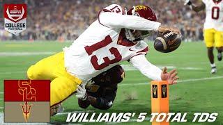 HIGHLIGHTS Caleb Williams scores 5 total TDS in USCs win vs. Arizona St.  ESPN College Football